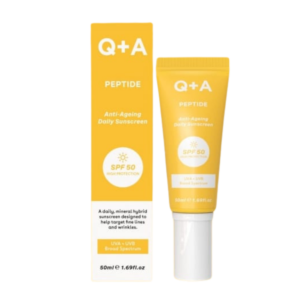 Q+A Peptide Anti-Ageing Daily Sunscreen SPF50 50ml