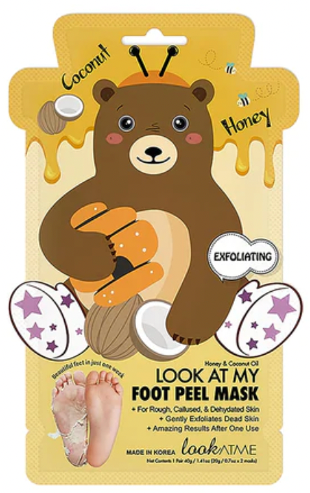 Look At Me Look At My Foot Peel Mask Bear 1pair