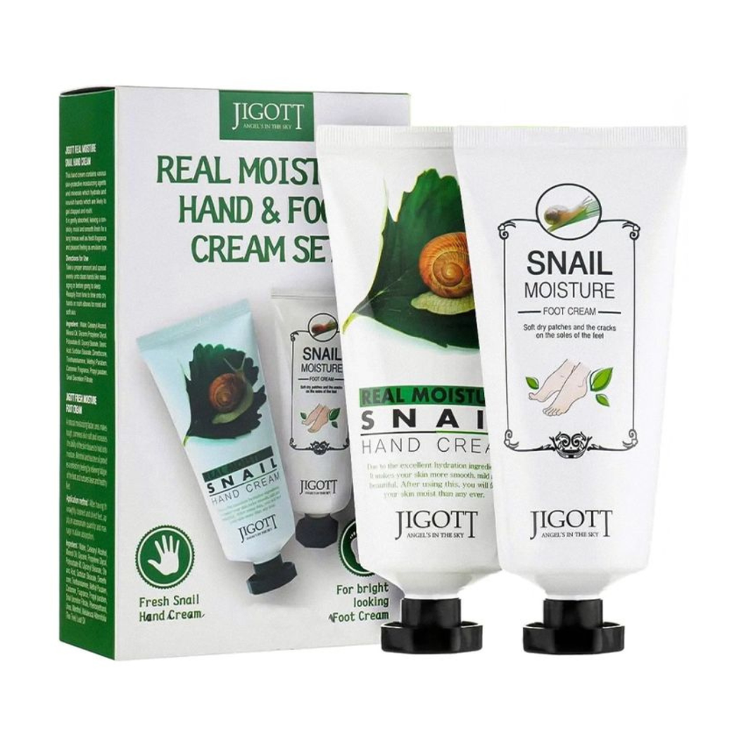 Jigott Real Moisture Hand & Foot Cream Set (100ml+100ml)