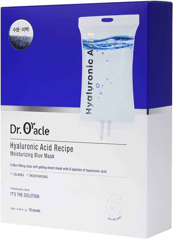 Dr.Oracle Hyaluronic Acid Recipe Moisturizing Blue Mask 10pcs