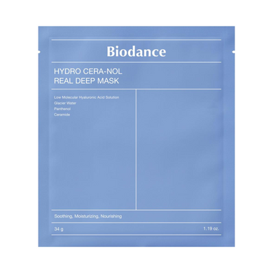 Biodance Hydro Cera-Nol Real Deep Mask packaging on a white background