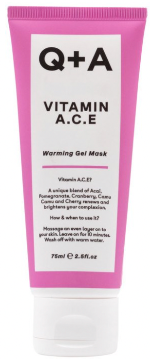 Q+A Vitamin A.C.E. Warming Gel Mask 75ml