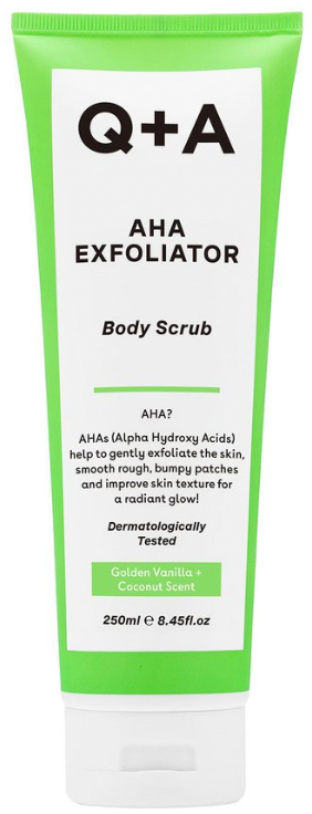 Q+A AHA Exfoliator Body Scrub 250ml