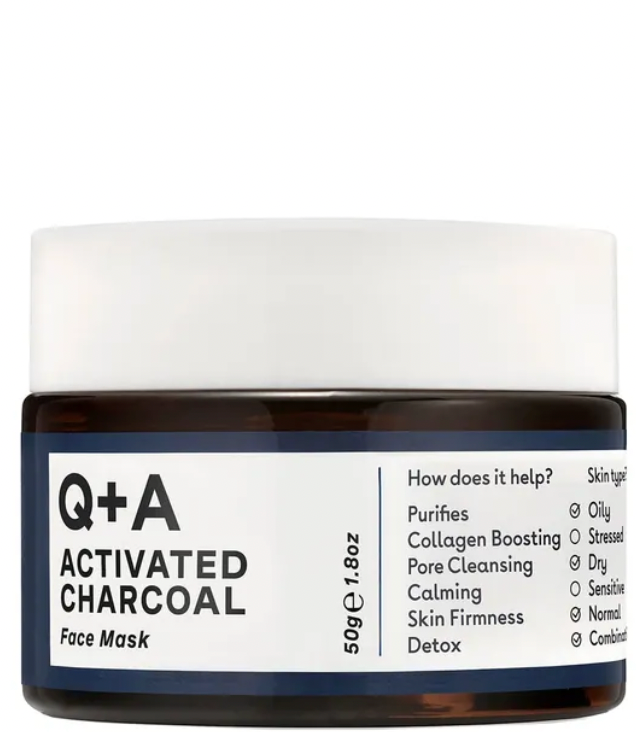 Q+A Activated Charcoal Face Mask 50g