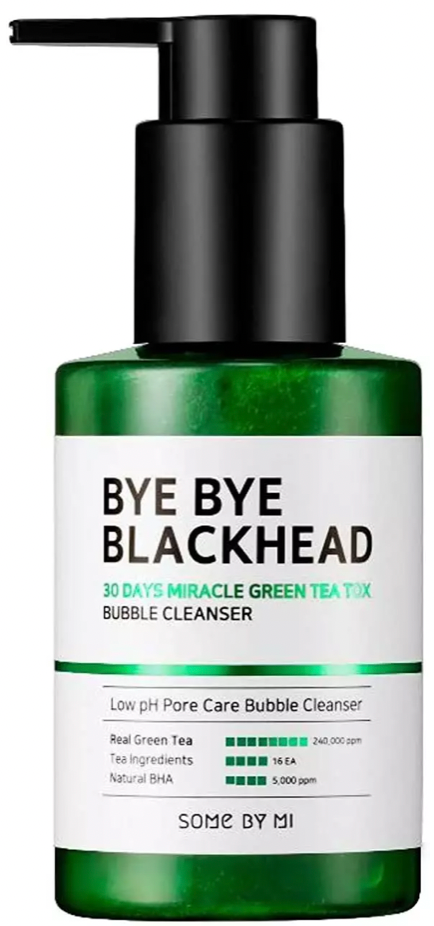 Some By Mi Bye Bye Blackhead 30 Days Miracle Green Tea Tox Bubble Cleanser 120g
