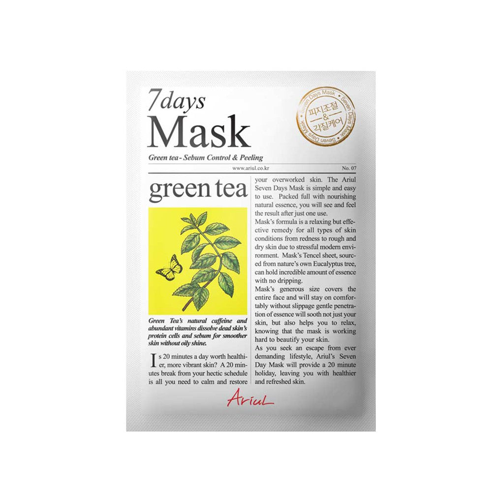 PRE-ORDER: Ariul 7days Mask Green tea 5PCS